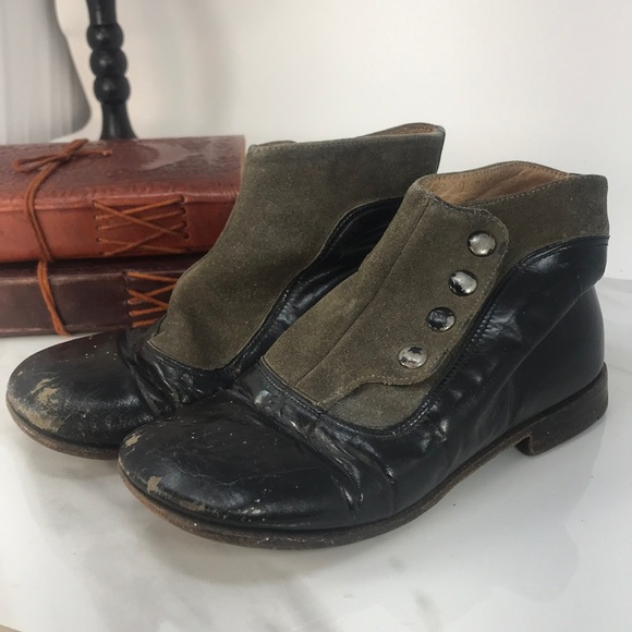Vintage Other - Antique Child’s Leather Shoes Made in Italy